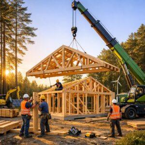 Reibungsloser Transport und Montage: So gelingt der Aufbau Ihres Holzhauses ohne Verzögerungen